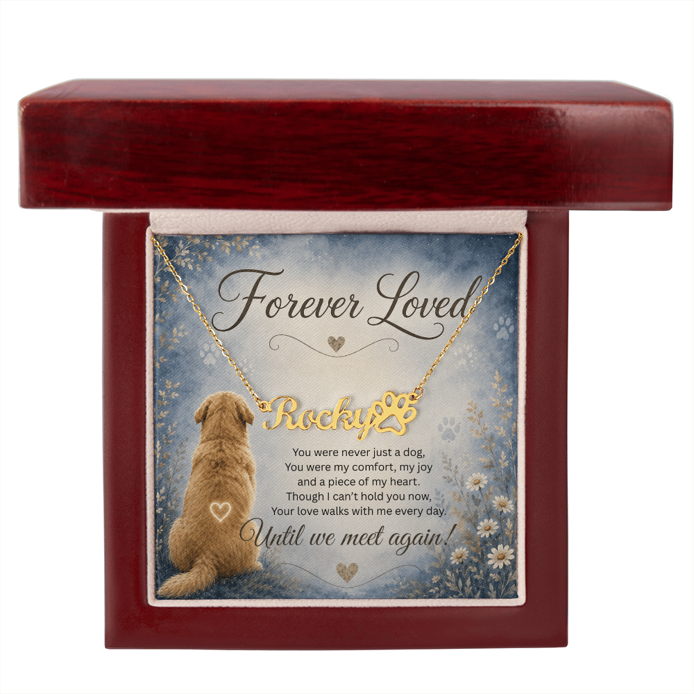 Because Their Paw Prints Never Leave Your Heart — Personalized Memorial Necklace