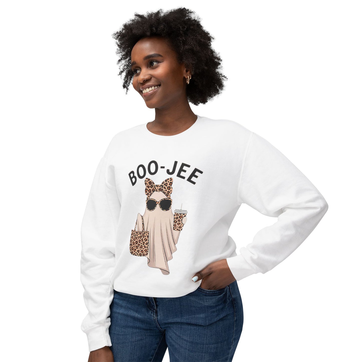 Boo-Jee Leopard Ghost Sweatshirt
