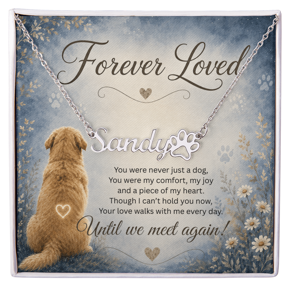 Because Their Paw Prints Never Leave Your Heart — Personalized Memorial Necklace