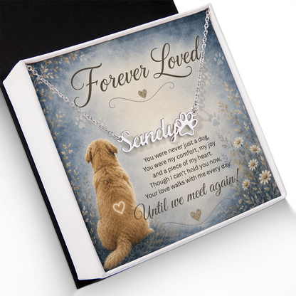 Because Their Paw Prints Never Leave Your Heart — Personalized Memorial Necklace