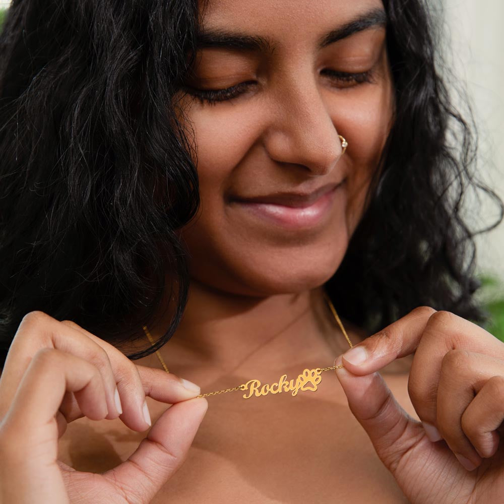 Because Their Paw Prints Never Leave Your Heart — Personalized Memorial Necklace