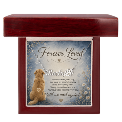 Because Their Paw Prints Never Leave Your Heart — Personalized Memorial Necklace
