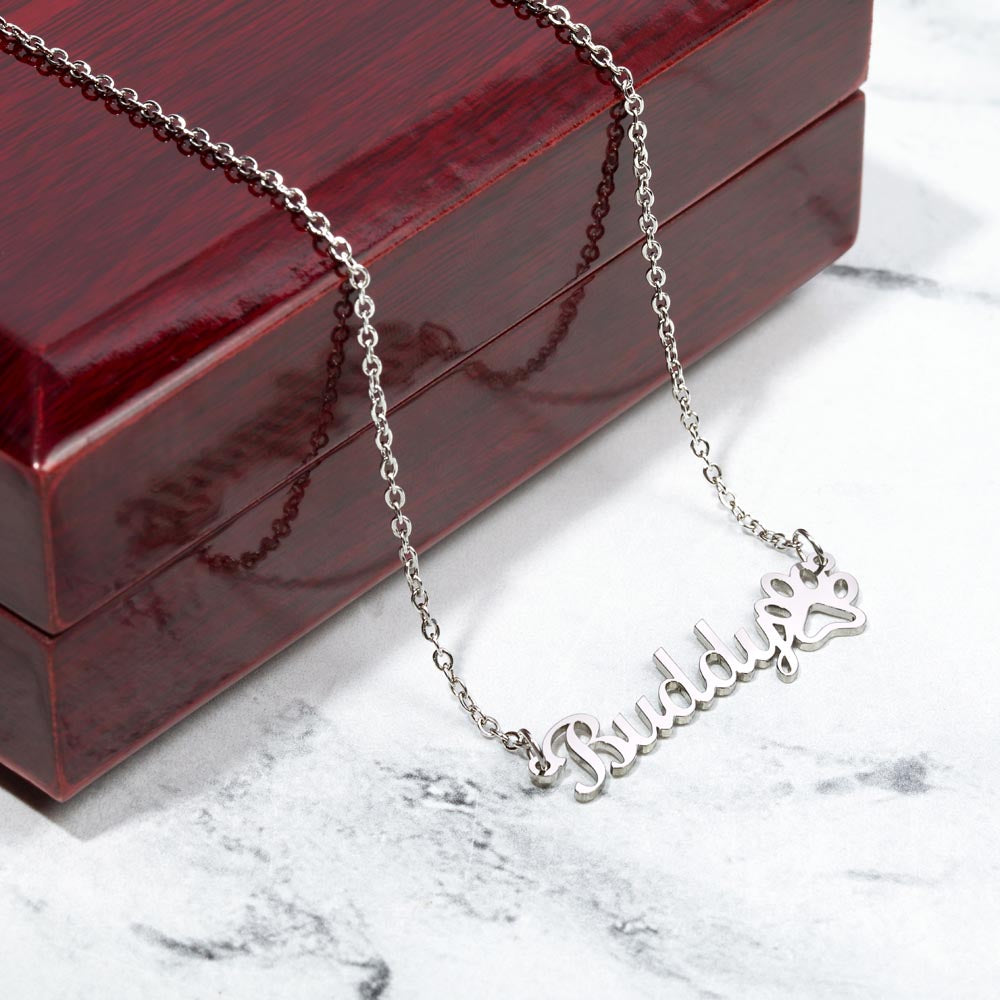 Because Their Paw Prints Never Leave Your Heart — Personalized Memorial Necklace